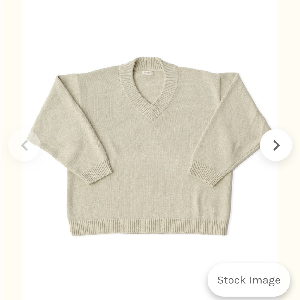 James Street Co Sloan V Neck Sweater, Large Mist